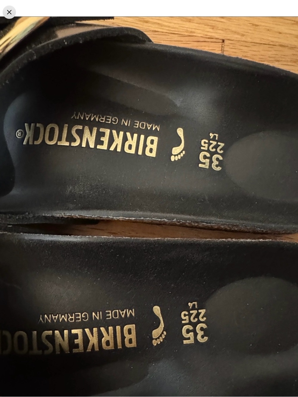 Birkenstock Madrid women’s 5 1/2 gold buckle - Picture 3 of 4